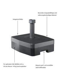 Beo Kunststoff Schirmständer Mit Rollen, 30 Liter, Ca. B41/H40/T49 Cm -Moderne Garten Mobel Geschaft 1412493 WE IG 001 SchirmstKsAnthrZumFuellenN