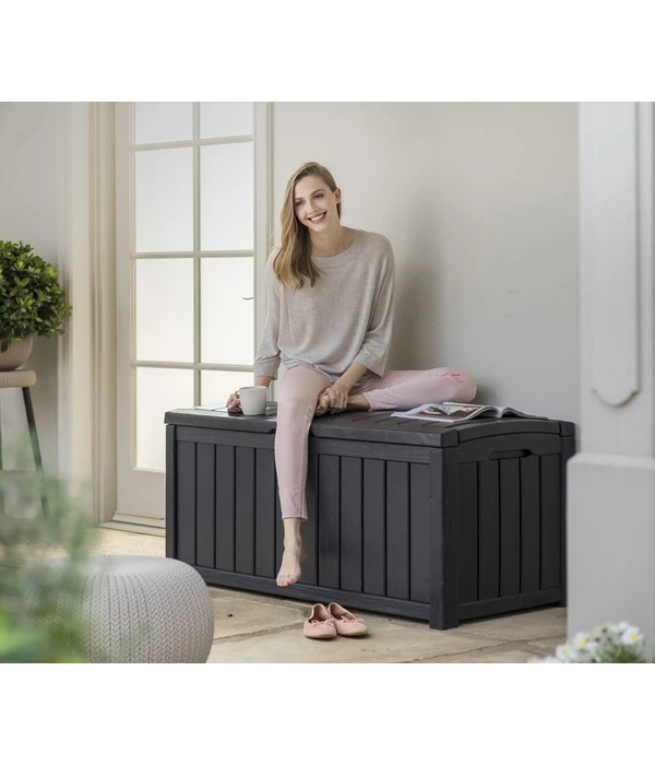 Keter Aufbewahrungsbox Glenwood, 390 Liter, Ca. B128/H61/T65 Cm 7 Keter Aufbewahrungsbox Glenwood, 390 Liter, Ca. B128/H61/T65 Cm – Bild 5