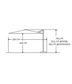 Schneider Ampelschirm Rhodos Twist, Quadratisch, Ca. B300/T300 Cm -Moderne Garten Mobel Geschaft 2451953 WE FS 003 RhodosTwistBordeaux