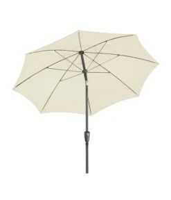 Dehner Sonnenschirm Kos, Rund, Ca. Ø220 Cm -Moderne Garten Mobel Geschaft 2750412 WE FS 003 SchirmKosCremeNeu