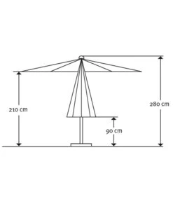 Schneider Premium Sonnenschirm Monaco, Granitgrau, Rund, Ca. Ø350 Cm -Moderne Garten Mobel Geschaft 2887974 WE DE 005 SChirmMonaco350Granitgrau