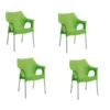 Best Alu-Stapelsessel Vegas, 4 Stück -Moderne Garten Mobel Geschaft 3046554 WE FS 001 VegasStapelsesselGruen