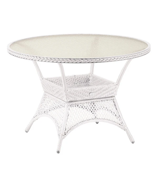 Best Alu-Korbtisch Madelene, Rund, Weiss, Ca. Ø110/H73 Cm 3 Best Alu-Korbtisch Madelene, Rund, Weiss, Ca. Ø110/H73 Cm