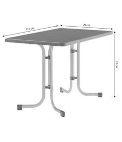 Sieger Boulevard-Klapptisch Mecalit®-PRO, Ca. B115/H72/T70 Cm -Moderne Garten Mobel Geschaft 3885407 WE BG 001 SiegerBoulevardKlappGartentischKlapptischGraphit115X70