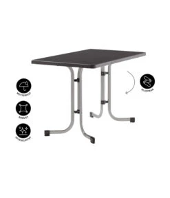 Sieger Boulevard-Klapptisch Mecalit®-PRO, Ca. B115/H72/T70 Cm -Moderne Garten Mobel Geschaft 3885407 WE IG 001 KLAPPTISCHGRAPH115X70hellgrau