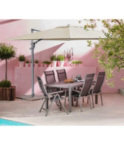 Dehner Ampelschirm Zypern, Quadratisch, Ca. B300/T300 Cm -Moderne Garten Mobel Geschaft 4055109 WE MO 001 AmpelschirmZypernCremeNeu