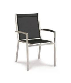 Best Stapelsessel Marbella, 57x64x93 Cm, Edelstahl, Schwarz