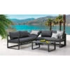 Best Loungegruppe Rhodos, Aluminium, Anthrazit, 3-teilig -Moderne Garten Mobel Geschaft 4109815 WE FS 001 Best3teiligeLoungegruppeRhodosAluminiumAnthrazit