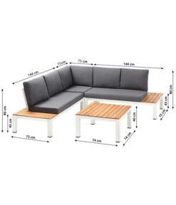 Dehner Aluminium-Lounge Malibu, 2-teilig -Moderne Garten Mobel Geschaft 4209870 WE BG 001 LoungeMalibuNEU