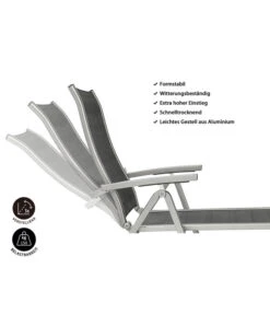 Dehner Gartenliege Chicago, Ca. B70/H72/T180 Cm 11 Dehner Gartenliege Chicago, Ca. B70/H72/T180 Cm -Moderne Garten Mobel Geschaft 4210258 WE IG 001 DehnerGartenliegeChicago