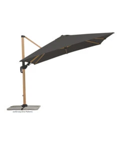 Schneider Ampelschirm Rhodos Twist Woody, Anthrazit, Rechteckig, Ca. B300/T360 Cm -Moderne Garten Mobel Geschaft 4355640 WE FS 003 RhodosTwistWoody