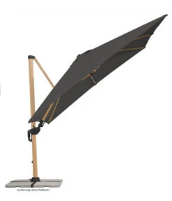 Schneider Ampelschirm Rhodos Twist Woody, Anthrazit, Rechteckig, Ca. B300/T360 Cm -Moderne Garten Mobel Geschaft 4355640 WE FS 004 RhodosTwistWoody