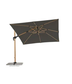 Schneider Ampelschirm Rhodos Twist Woody, Anthrazit, Rechteckig, Ca. B300/T360 Cm -Moderne Garten Mobel Geschaft 4355640 WE FS 005 RhodosTwistWoody