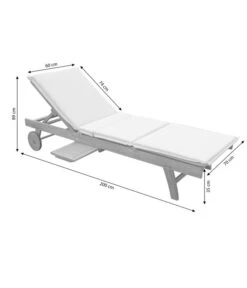 Dehner Rollliege Ravenna, Ca. B70/H89/T200 Cm -Moderne Garten Mobel Geschaft 4407086 WE BG 001 RollliegeRavenna