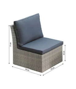 Dehner Geflecht-Lounge Rom, 4-teilig -Moderne Garten Mobel Geschaft 4407334 WE BG 002 DehnerGeflechtLoungeRomNEU