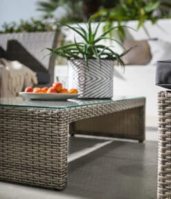 Dehner Geflecht-Lounge Rom, 4-teilig -Moderne Garten Mobel Geschaft 4407334 WE DE 001 DehnerGeflechtLoungeRomNEU