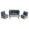 Dehner Geflecht-Lounge Rom, 4-teilig -Moderne Garten Mobel Geschaft 4407334 WE FS 001 DehnerGeflechtLoungeRomNEU