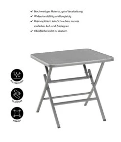 Dehner Klapptisch Chicago, Eckig -Moderne Garten Mobel Geschaft 4422382 WE IG 001 CHICAGOKLAPPTISCH80x80