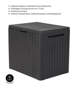 Keter Aufbewahrungsbox City Box, 113 Liter, Ca. B41,6/H51,6/T57 Cm 10 Keter Aufbewahrungsbox City Box, 113 Liter, Ca. B41,6/H51,6/T57 Cm -Moderne Garten Mobel Geschaft 4422481 WE IG 001 AufbewahrungsboxCity