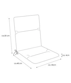 KETTtex Niederlehnerpolster Turin, Ca. B100/H4/T50 Cm -Moderne Garten Mobel Geschaft 4448973 WE FS 004 Turin