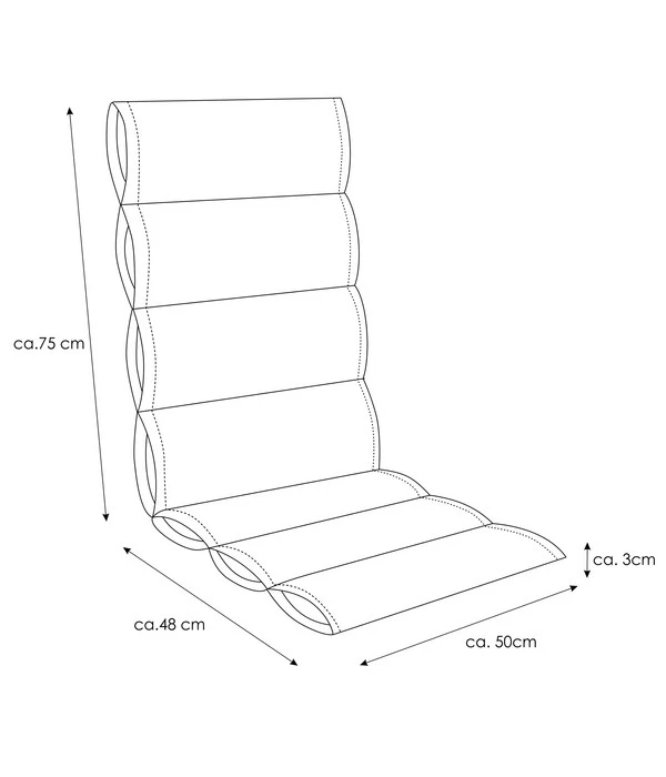 KETTtex Hochlehnerpolster Kiruna, Ca. B123/H3/T50 Cm 6 KETTtex Hochlehnerpolster Kiruna, Ca. B123/H3/T50 Cm – Bild 4
