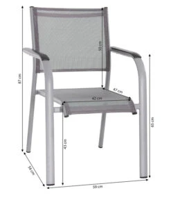 Dehner Balkon-Stapelstuhl Dallas -Moderne Garten Mobel Geschaft 5302070 WE BG 001 DehnerLivingAluStapelsesselDallasAluBalkonstapelDallasD