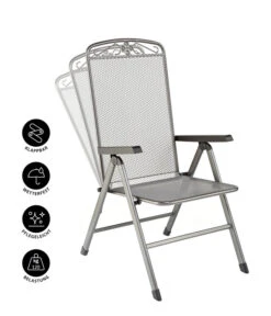 MWH Klapp-Gartensessel Savoy 17 MWH Klapp-Gartensessel Savoy -Moderne Garten Mobel Geschaft 5312095 WE IG 001 KLAPPSESSELSAVOYEGRAU
