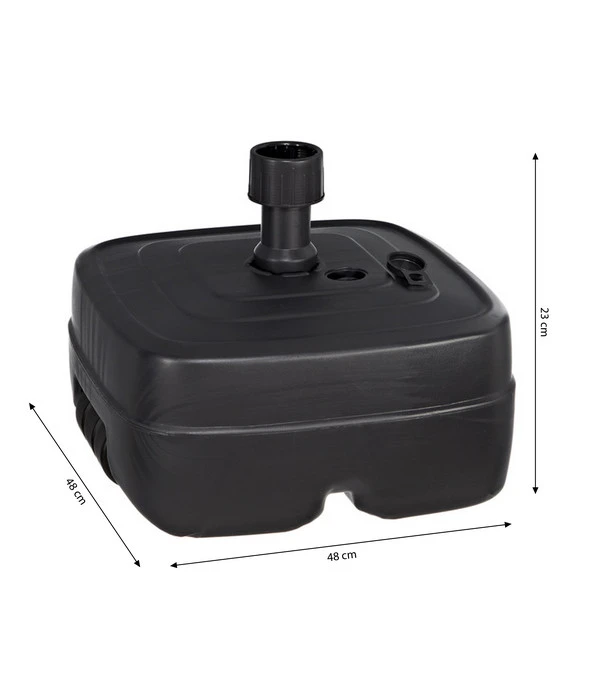 Kunststoff-Schirmständer Mit Rollen, Anthrazit, 45 Liter 5 Kunststoff-Schirmständer Mit Rollen, Anthrazit, 45 Liter – Bild 3