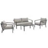 Dehner Alu-Lounge New York, 4-teilig -Moderne Garten Mobel Geschaft 6670954 WE FS 001 DehnerAluLoungeNewYork