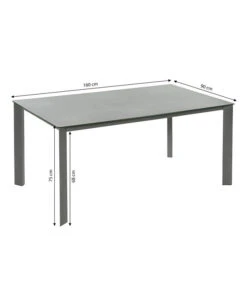 Dehner Gartentisch Nancy, Ca. B160/H75/T90 Cm -Moderne Garten Mobel Geschaft 6701734 WE BG 001 TischNancy