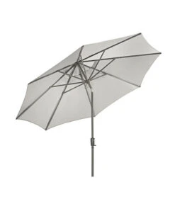 Dehner Schirm Milos, Rund, Ca. Ø294 Cm -Moderne Garten Mobel Geschaft 6702864 WE FS 003 SchirmMilosHellgrauNeu