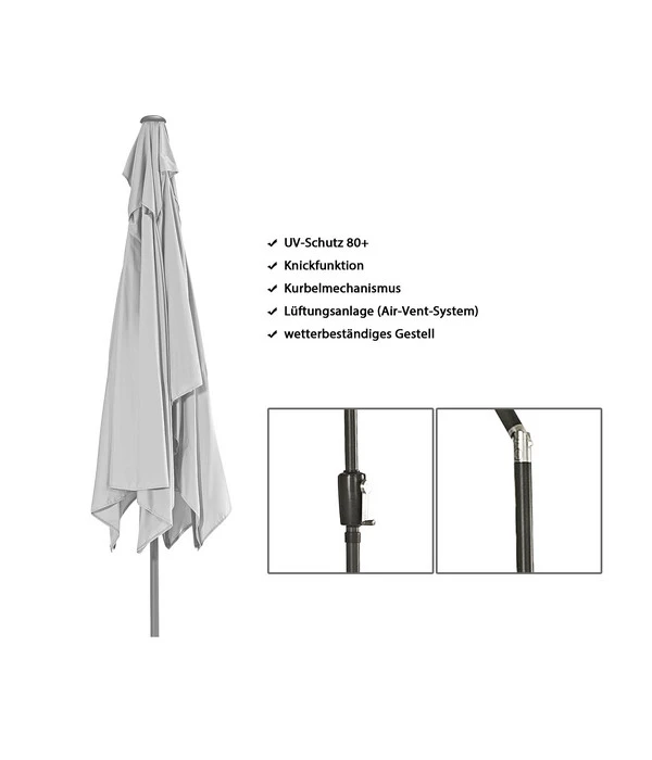 Dehner Sonnenschirm Samos, Rechteckig, Ca. B300/T200 Cm 8 Dehner Sonnenschirm Samos, Rechteckig, Ca. B300/T200 Cm – Bild 6