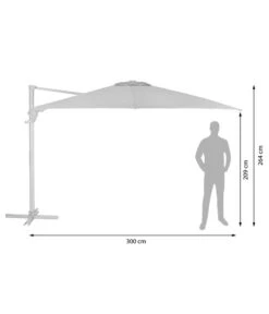 Dehner Ampelschirm Zypern, Quadratisch, Ca. B300/T300 Cm -Moderne Garten Mobel Geschaft 6703094 WE BG 001 AmpelschirmZypernEckig