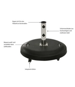 Dehner Betonschirmständer, 50 Kg -Moderne Garten Mobel Geschaft 6703599 WE IG 001 Betonschirmstaender