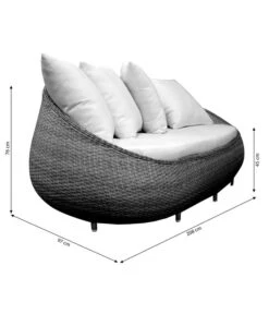 Dehner Geflechtlounge Avani, 4-teilig -Moderne Garten Mobel Geschaft 6704340 WE BG 001 FlechtloungeAvaniSofa