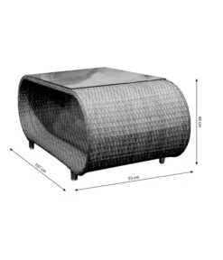 Dehner Geflechtlounge Avani, 4-teilig -Moderne Garten Mobel Geschaft 6704340 WE BG 003 FlechtloungeAvaniTisch