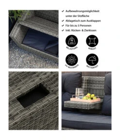 Dehner Flecht-Truhenbank Föhr, 3-Sitzer -Moderne Garten Mobel Geschaft 6704795 WE IG FS 001 DehnerFlechtruhenbankFoehr