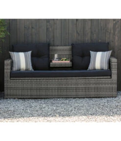 Dehner Flecht-Truhenbank Föhr, 3-Sitzer -Moderne Garten Mobel Geschaft 6704795 WE MO 002 TruhenbankFoehrNeu