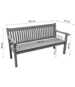 Dehner Gartenbank Havanna, 3-Sitzer -Moderne Garten Mobel Geschaft 6707897 WE FS 002 BankHavannaSkizzeFINAL