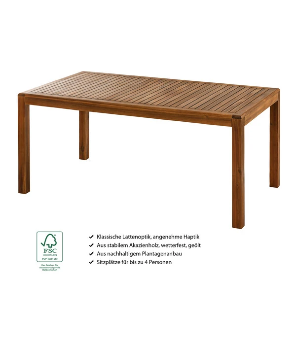 Dehner Gartentisch Lima, Ca. B160/H75/T90 Cm 7 Dehner Gartentisch Lima, Ca. B160/H75/T90 Cm – Bild 5