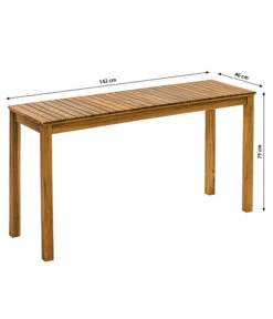 Dehner Balkontisch Macao, Ca. B142/H75/T40 Cm -Moderne Garten Mobel Geschaft 6712434 WE BG 001 BalkontischSchmalMacao
