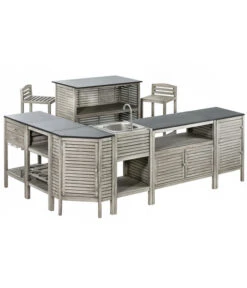 Dehner Barstuhl Southampton -Moderne Garten Mobel Geschaft 6713390 WE FS 003 BarSouthamptonGrauNeu