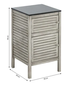 Dehner Schrank Southampton, Ca B50/H90/T50 Cm -Moderne Garten Mobel Geschaft 6713663 WE BG 001 SchrankSouthampton50Grau
