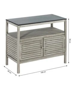 Dehner Doppelschrank Southampton, Ca. B100/H90/T50 Cm -Moderne Garten Mobel Geschaft 6713705 WE BG 001 SchrankSouthampton100Grau
