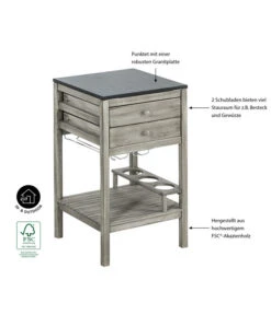 Dehner Schubladenschrank Southampton, Ca. B50/H90/T50 Cm -Moderne Garten Mobel Geschaft 6713739 WE IG 001 SchrankSouthamptonGrauNEU