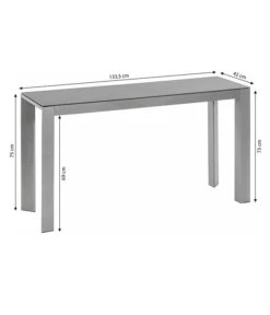 Dehner Balkontisch Chicago, Ca. B133,5/H75/T42 Cm -Moderne Garten Mobel Geschaft 6734651 WE BG 001 BalkontischChicagoSchmalNE