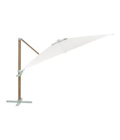 Dehner Ampelschirm Zypern, Holzoptik, Quadratisch, Ca. B300/T300 Cm -Moderne Garten Mobel Geschaft 6865422 WE FS 003 AmpelschirmZypernHolzBeige