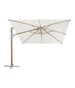 Dehner Ampelschirm Zypern, Holzoptik, Quadratisch, Ca. B300/T300 Cm -Moderne Garten Mobel Geschaft 6865422 WE FS 004 AmpelschirmZypernHolzBeige