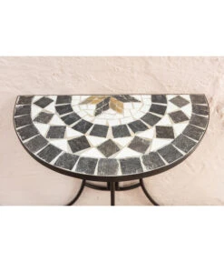 Dehner Mosaiktisch Diana Halbrund, Ca. B60/H72,5/T31,5 Cm -Moderne Garten Mobel Geschaft 6875082 WE DE 001 TischHalbrundDiana