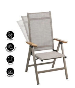 Dehner Klappsessel Cleveland, Hellbraun -Moderne Garten Mobel Geschaft 6894109 WE IG 001 KlappsesselClevelandHBNEU